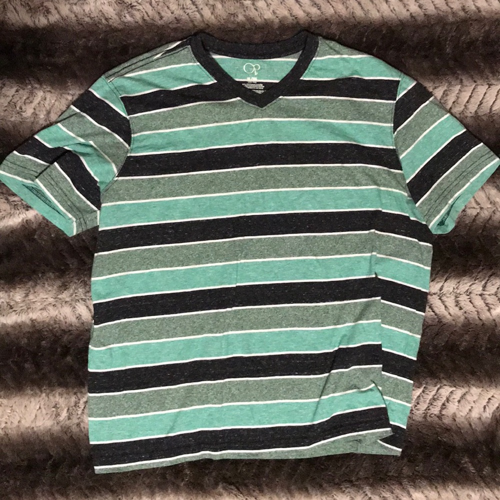 Striped v-neck